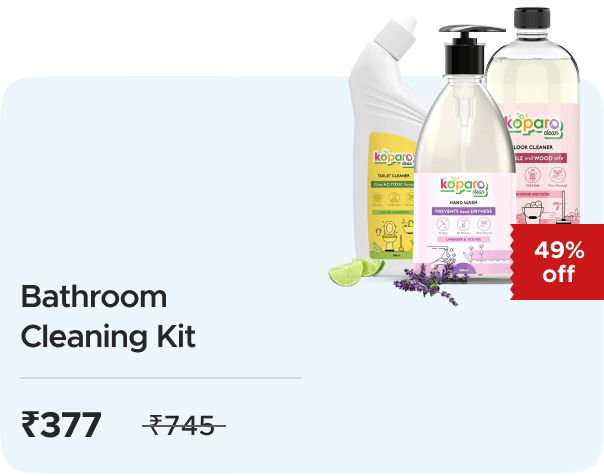 Koparo Clean: Buy Bathroom Kit  Floor Cleaner ( 1L), Toilet Cleaner (800ml), Hand Wash (500ml) at Just Rs. 377